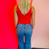 Red Seamless Tank Top