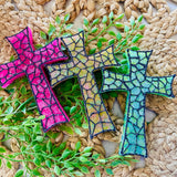 Stained Glass Cross Car Freshie