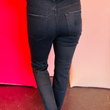 Zenana Black Distressed Cropped Denim Jeans