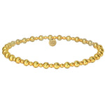 Bara Boheme elegant 14K gold filled beaded bracelet with mixed 2mm and 4mm beads.