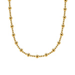 Bara Boheme elegant 14K gold filled beaded necklace with mixed 2mm and 4mm beads.
