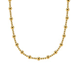 Bara Boheme elegant 14K gold filled beaded necklace with mixed 2mm and 4mm beads.