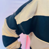 Black Striped Rugby Top