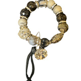 Black & Gray Oversized Rhinestone Bracelet