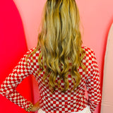 Red Pep Rally Mesh Top