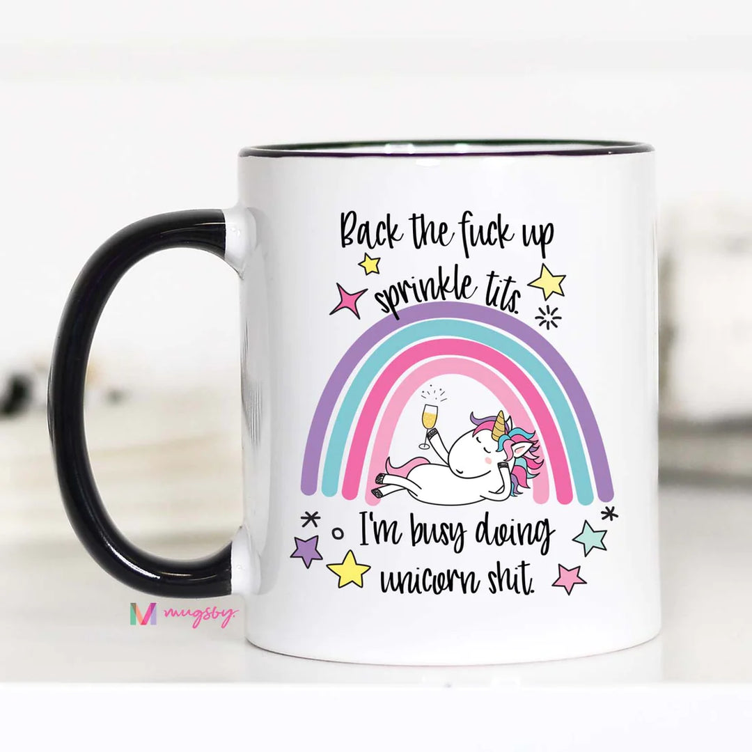 Back the Fuck Up Sprinkle Tits Coffee Mug