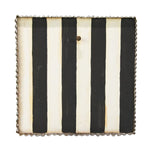 Black and white stripe metal display board, square 12" decor for photos, notes, or cards