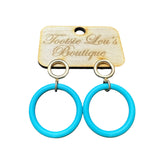 Teal Hoop Earrings