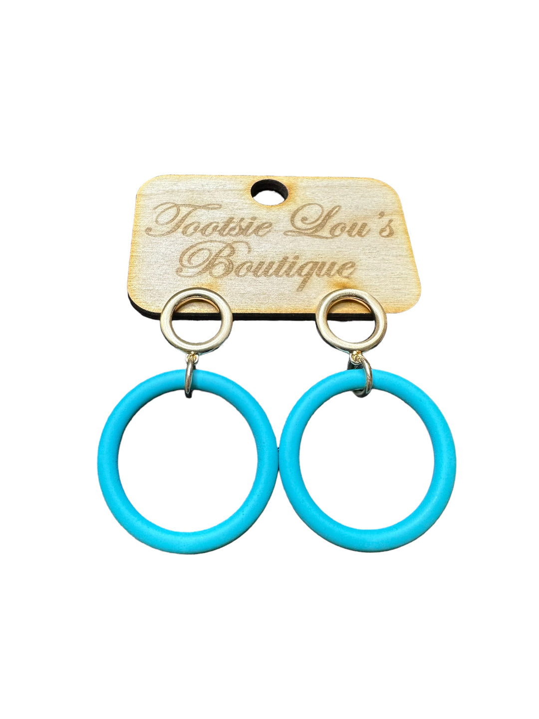 Teal Hoop Earrings