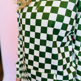Green & White Checkered Pep Rally Pullover