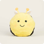 Yellow and black Bee Warmies® plush, microwavable, lavender-scented, and weighted for comfort, safe for all ages.