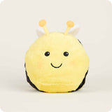 Yellow and black Bee Warmies® plush, microwavable, lavender-scented, and weighted for comfort, safe for all ages.