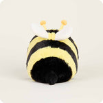 Yellow and black Bee Warmies® plush, microwavable, lavender-scented, and weighted for comfort, safe for all ages.