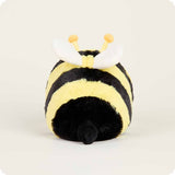 Yellow and black Bee Warmies® plush, microwavable, lavender-scented, and weighted for comfort, safe for all ages.