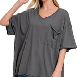 Ash Grey Oversized Top