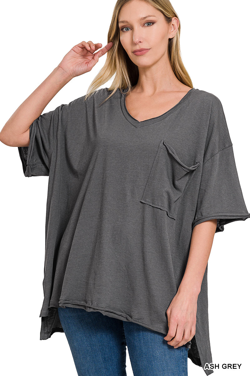 Ash Grey Oversized Top