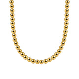 Bara Boheme elegant 14K gold filled beaded necklace with 5mm beads, 14 inches with extender.