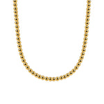 Bara Boheme elegant 14K gold filled beaded necklace with 4mm beads, 14 inches with extender.