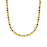 Bara Boheme elegant 14K gold filled beaded necklace with 4mm beads, 14 inches with extender.