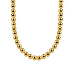 Bara Boheme elegant 14K gold filled beaded necklace with 6mm beads, 14 inches with extender.