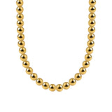 Bara Boheme elegant 14K gold filled beaded necklace with 6mm beads, 14 inches with extender.