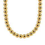 Bara Boheme elegant 14K gold filled beaded necklace with 8mm beads, 14 inches with extender.
