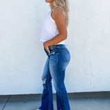 Diesel Dark Wash Split Hem Jeans