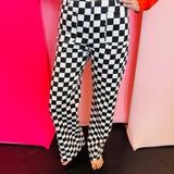 Black Demi Checkered Jeans