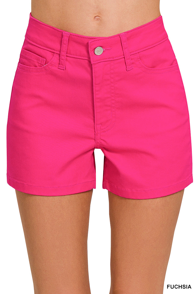 Fuchsia Jean Shorts