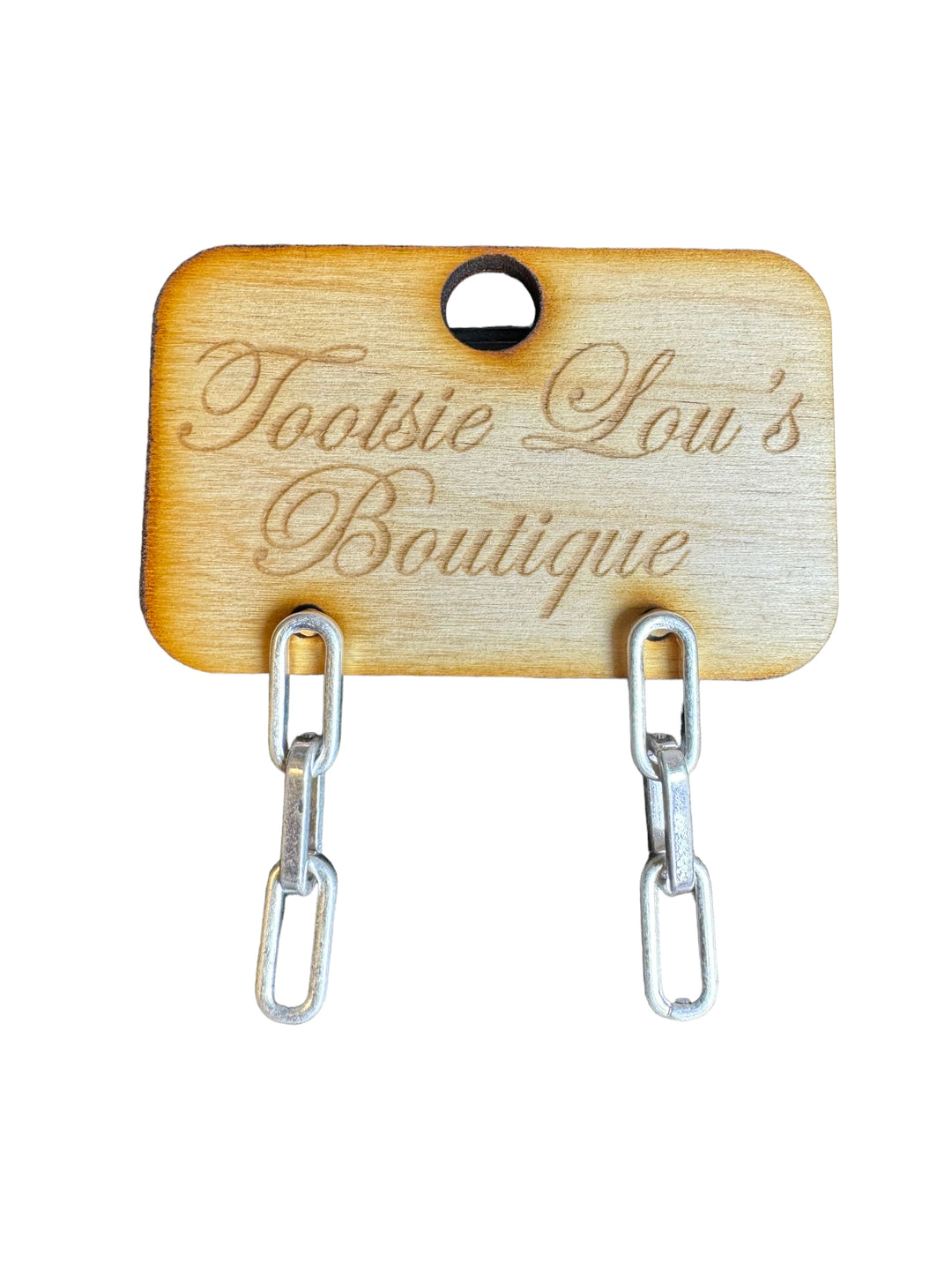 Silver Link Earrings