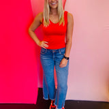 Red Seamless Tank Top