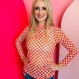 Orange Pep Rally Mesh Top