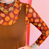Keigan Pumpkin Perfection Mesh Top
