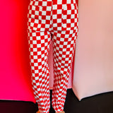 Red Demi Checkered Jeans