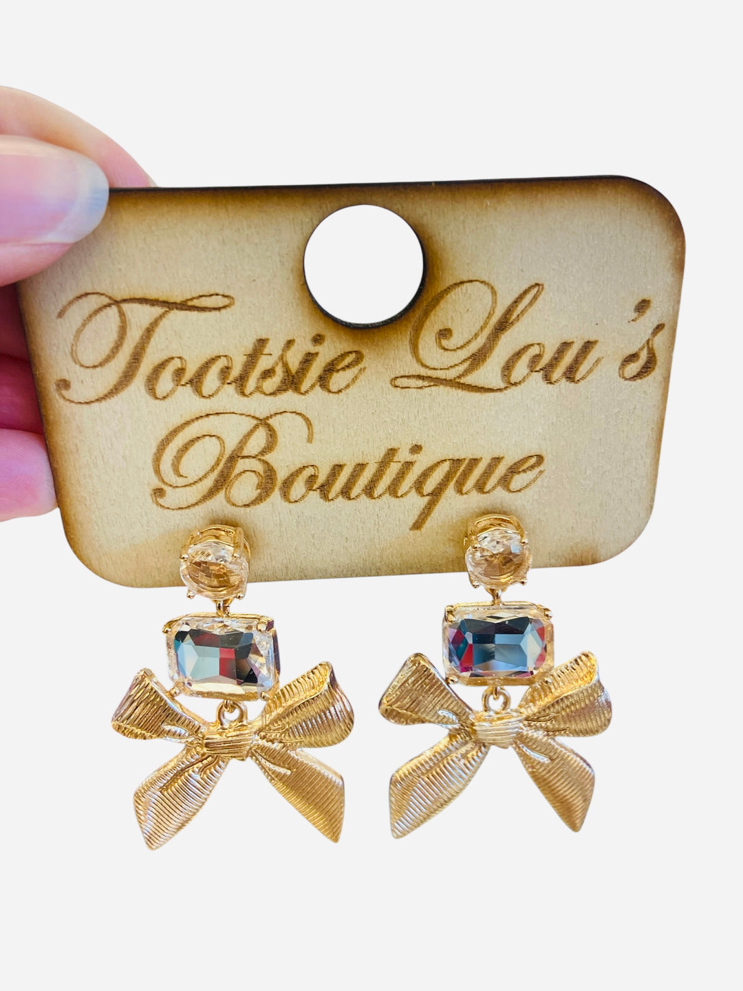 Gold Bow Earrings