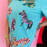 Roar Sequin Mint Tee