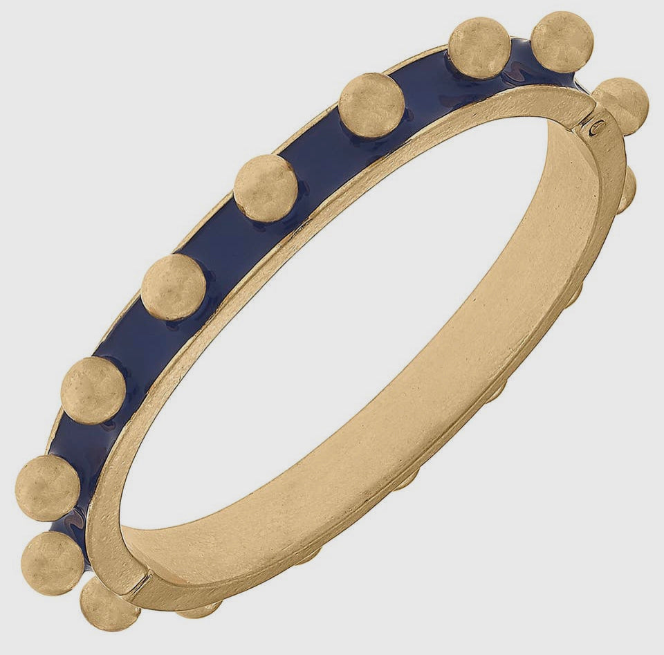 Jenna Chunky Studded Bangle - Blue