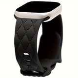 Black Quilt Textured Watch Band