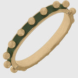 Jenna Chunky Studded Bangle - Green