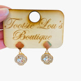 Clover Crystal Earrings