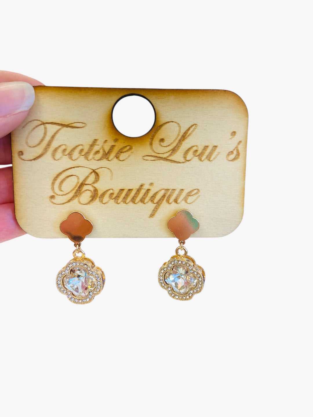 Clover Crystal Earrings