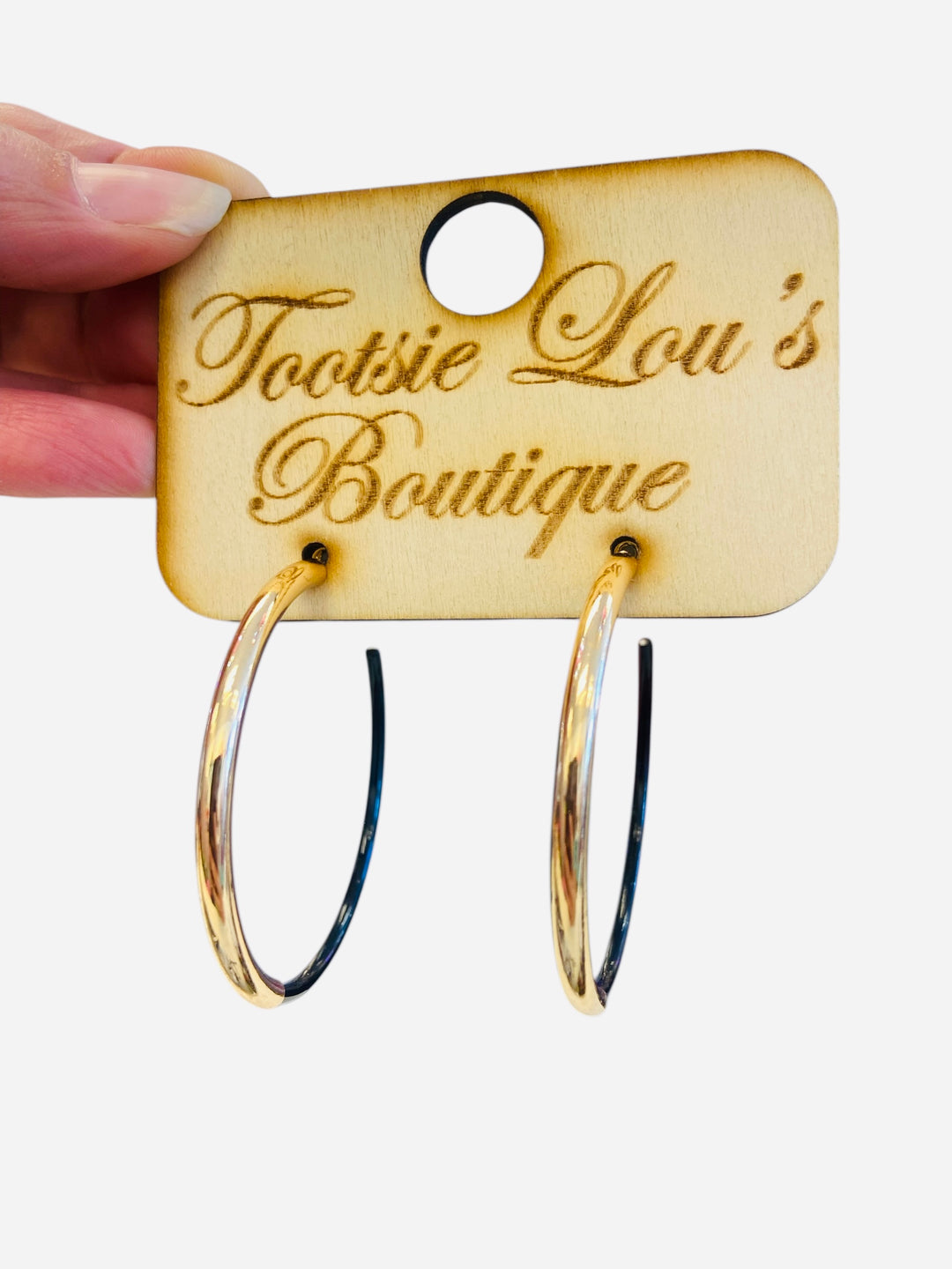 Black & Gold Hoop Earrings