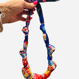 Pink/Blue Scarf Heart Charm Necklace