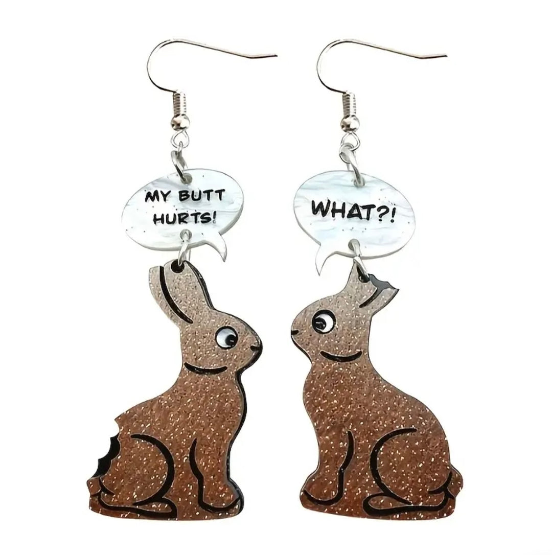 Chocolate Bunny Earrings