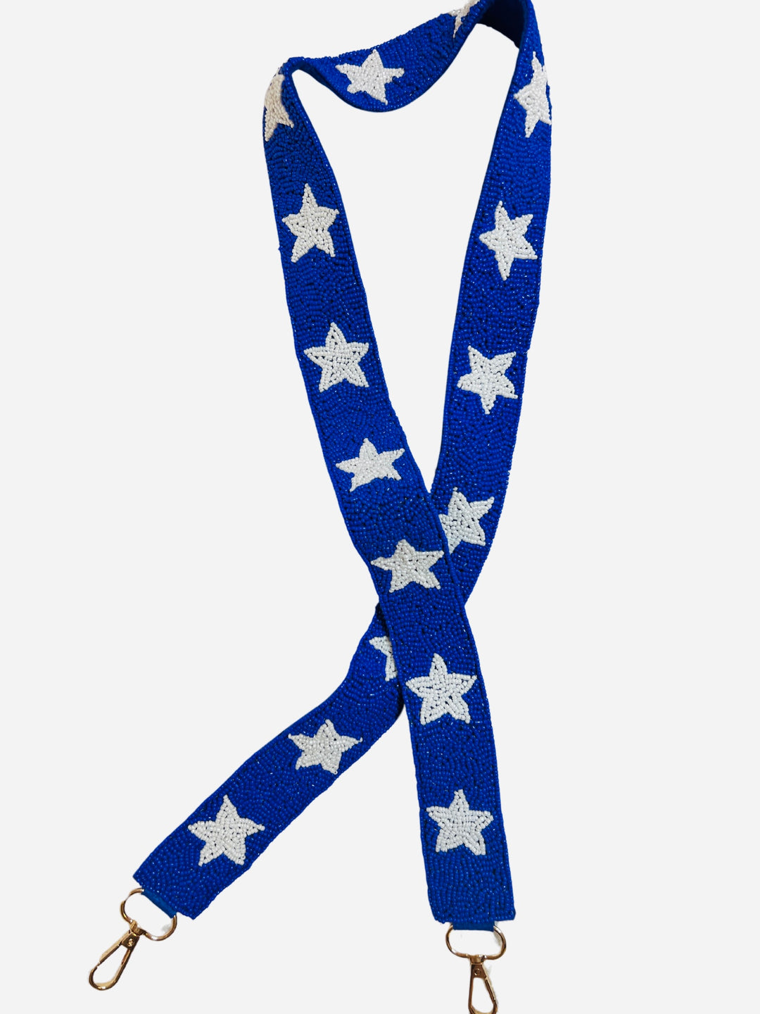 Beaded Blue and White Star Strap