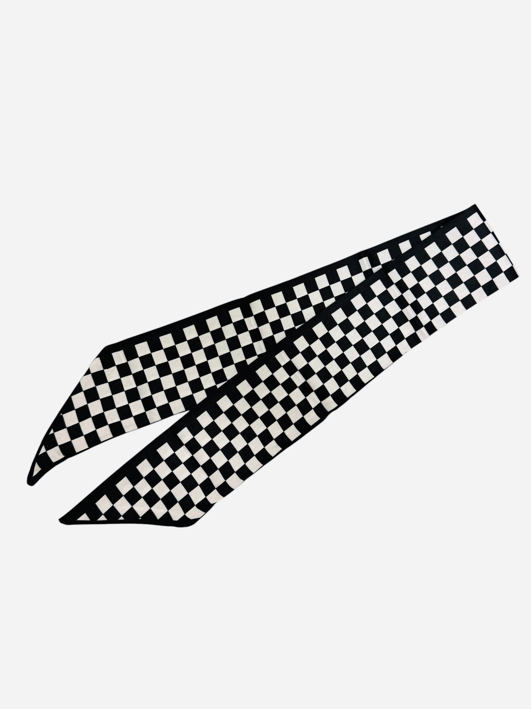 Black & White Checkered Scarf Tie
