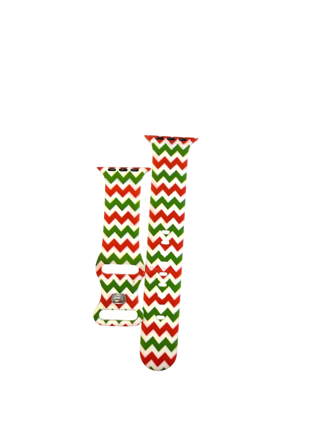 Red & Green Chevron Watch Band