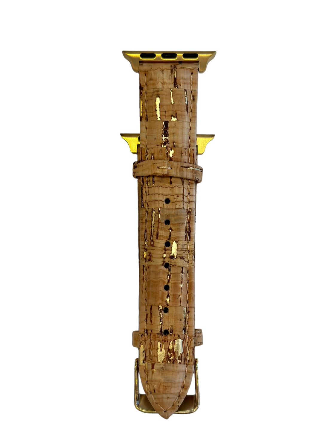 Cork Gold Veins Watch Band