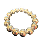 Silver Beaded Bracelet (14mm) Water Resistant