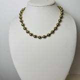 gold beaded necklace